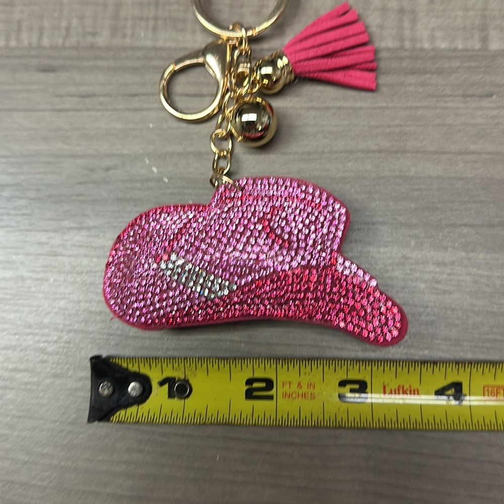 π4/$20 Rhinestone Puffy cowgirl hat πΊ NEW bag charm ππ - Picture 4 of 4